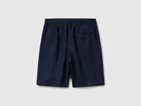 Bermudas com cordão de ajuste em linho puro - ucb_image_BS