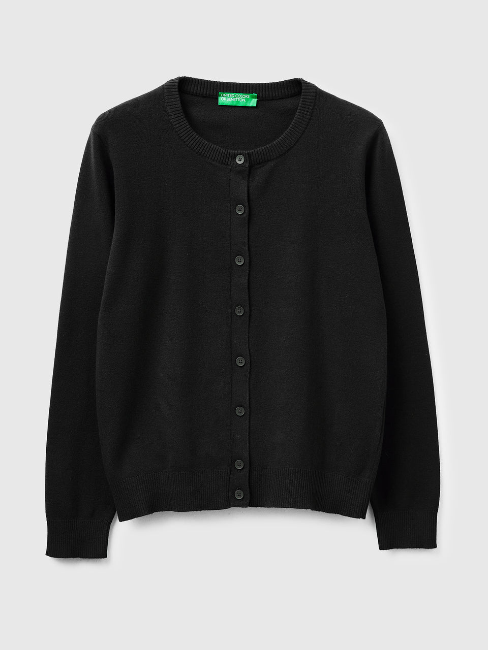 Black cardigan in tricot cotton - ucb_image_FS