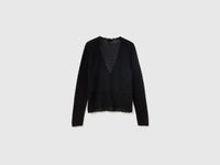 Cardigã perfurado em mistura de lã ultraligeira - ucb_image_BS