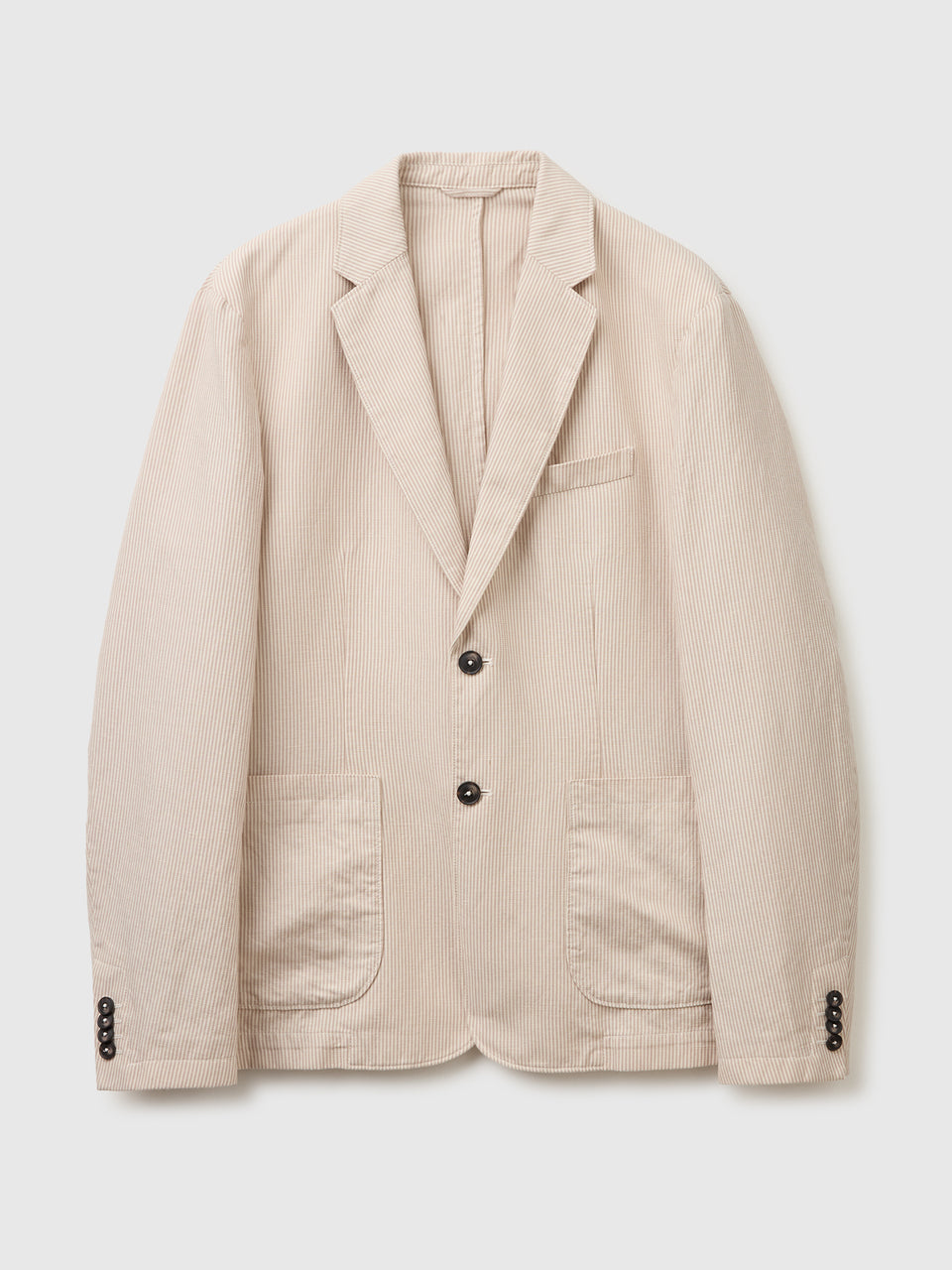 Single-breasted linen blend blazer - ucb_image_FS