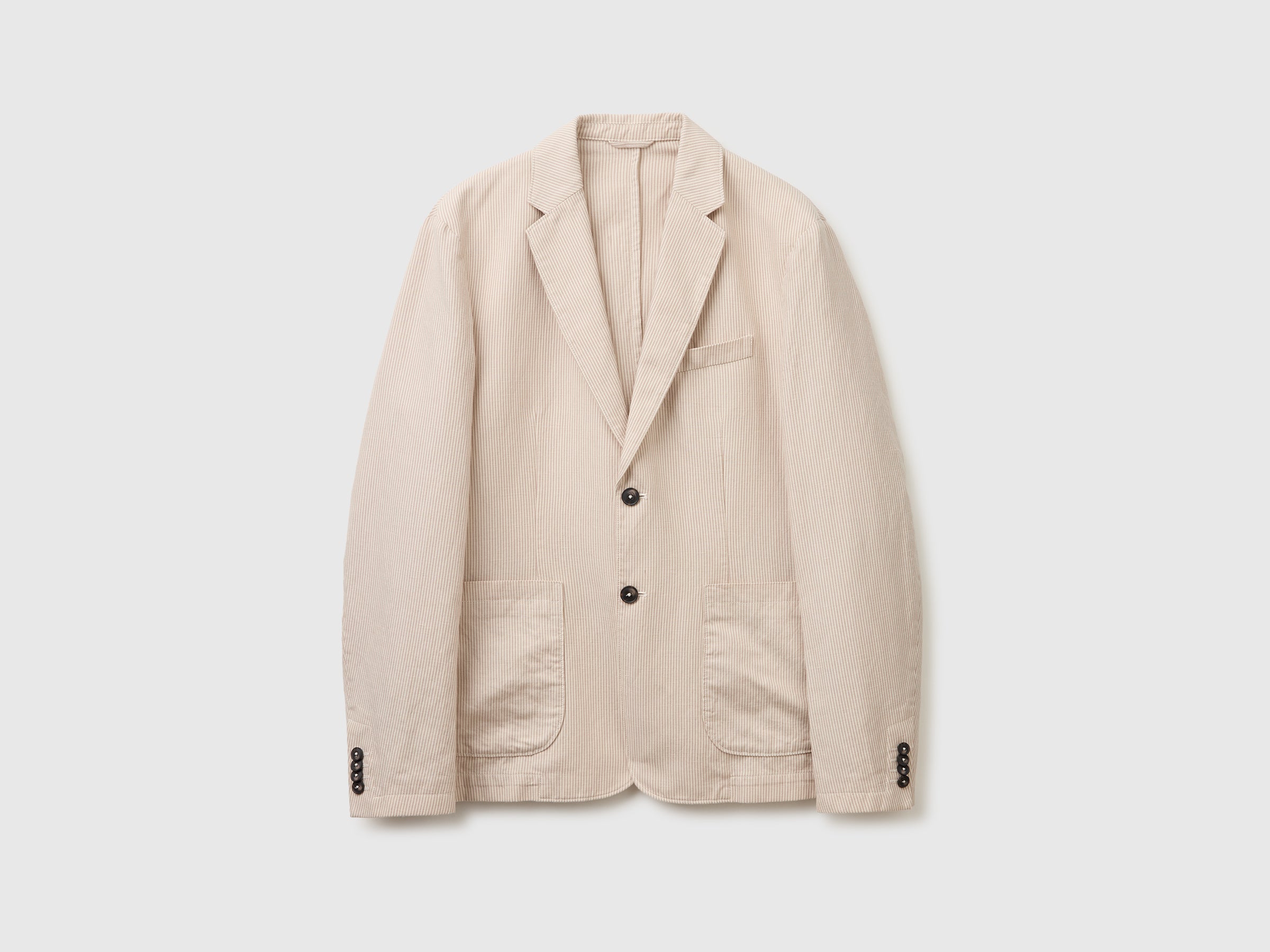 Single-breasted linen blend blazer - ucb_image_FS