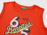 Organic cotton tank top with logo print - ucb_image_DS1