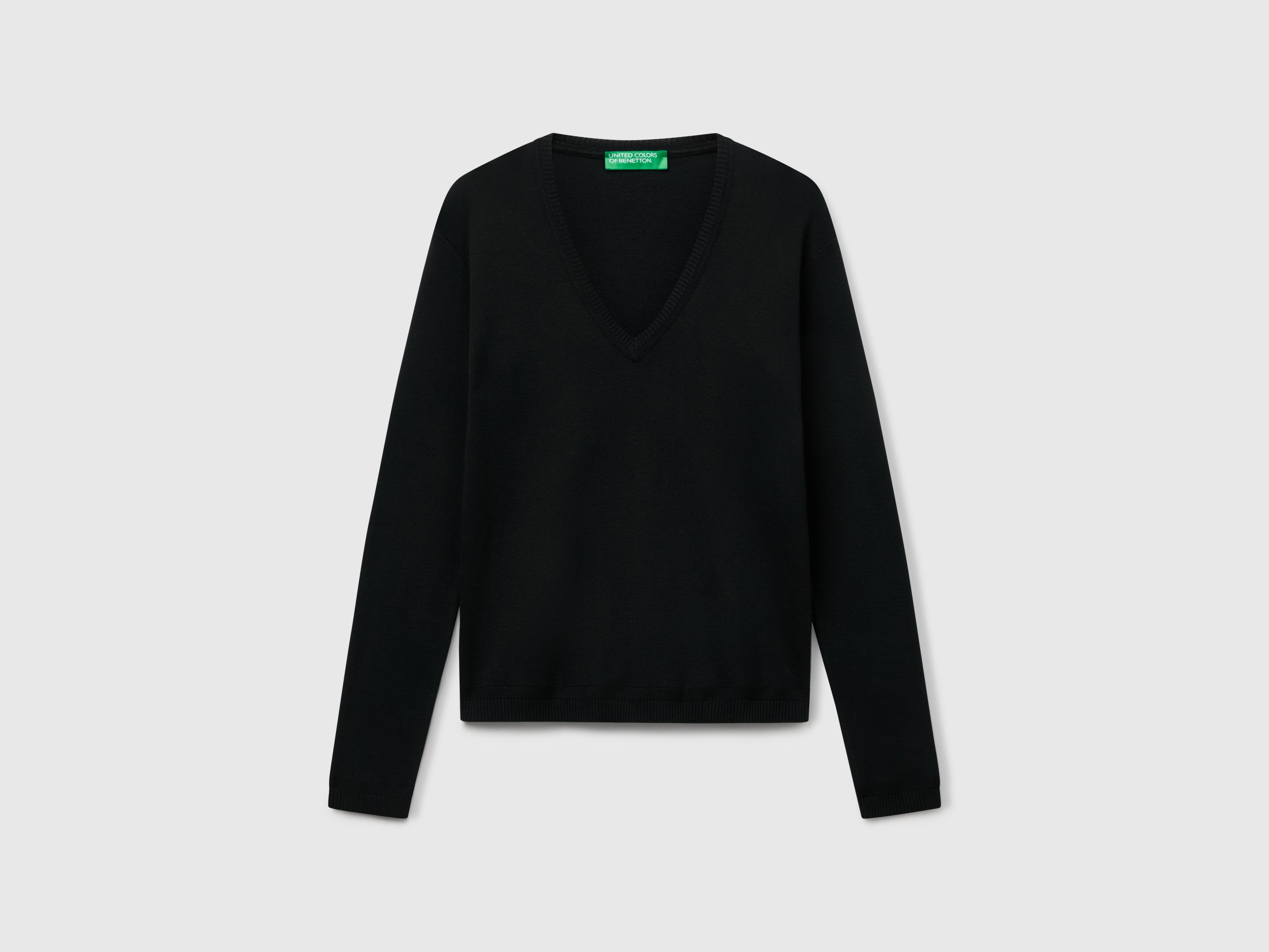 Camisola com decote em V em algodão puro - ucb_image_FS