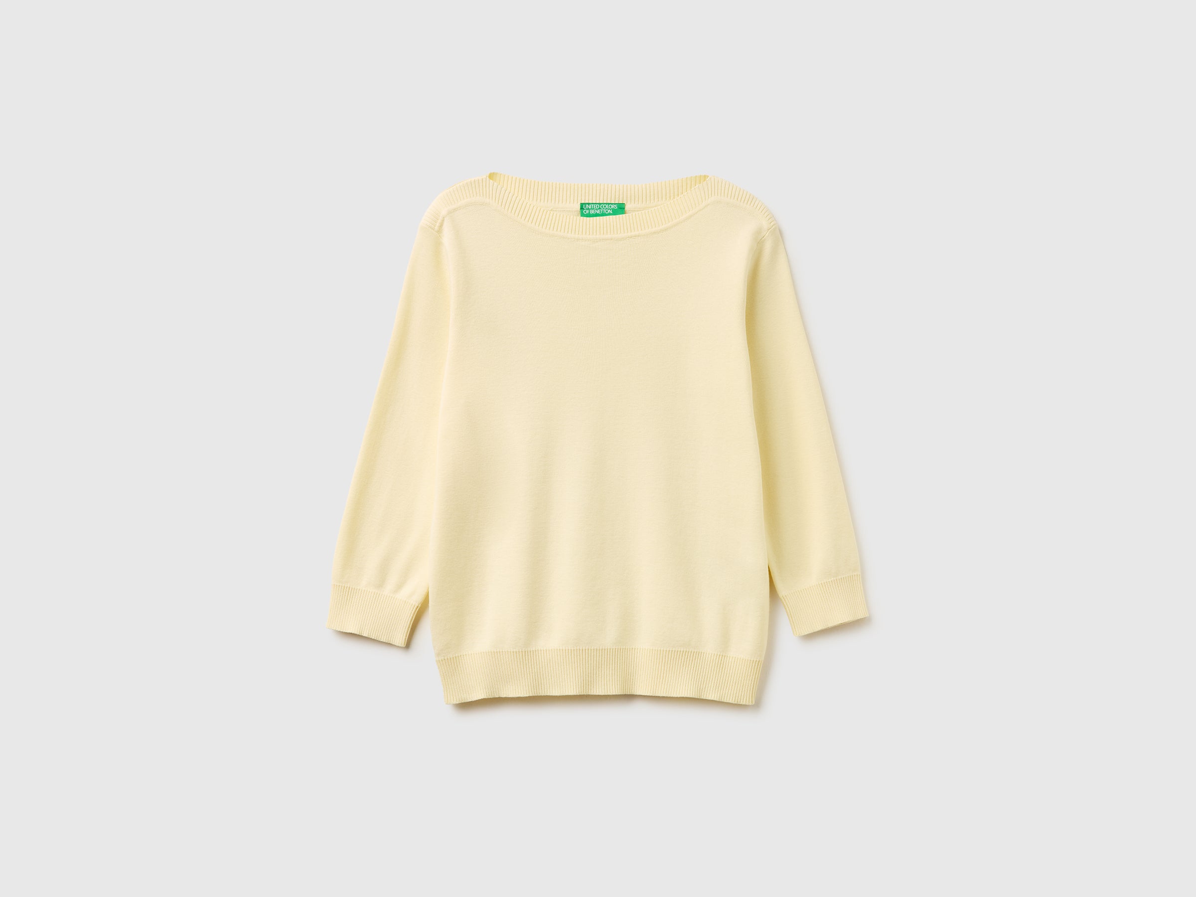 Light yellow sweater with boat neck - ucb_image_FS