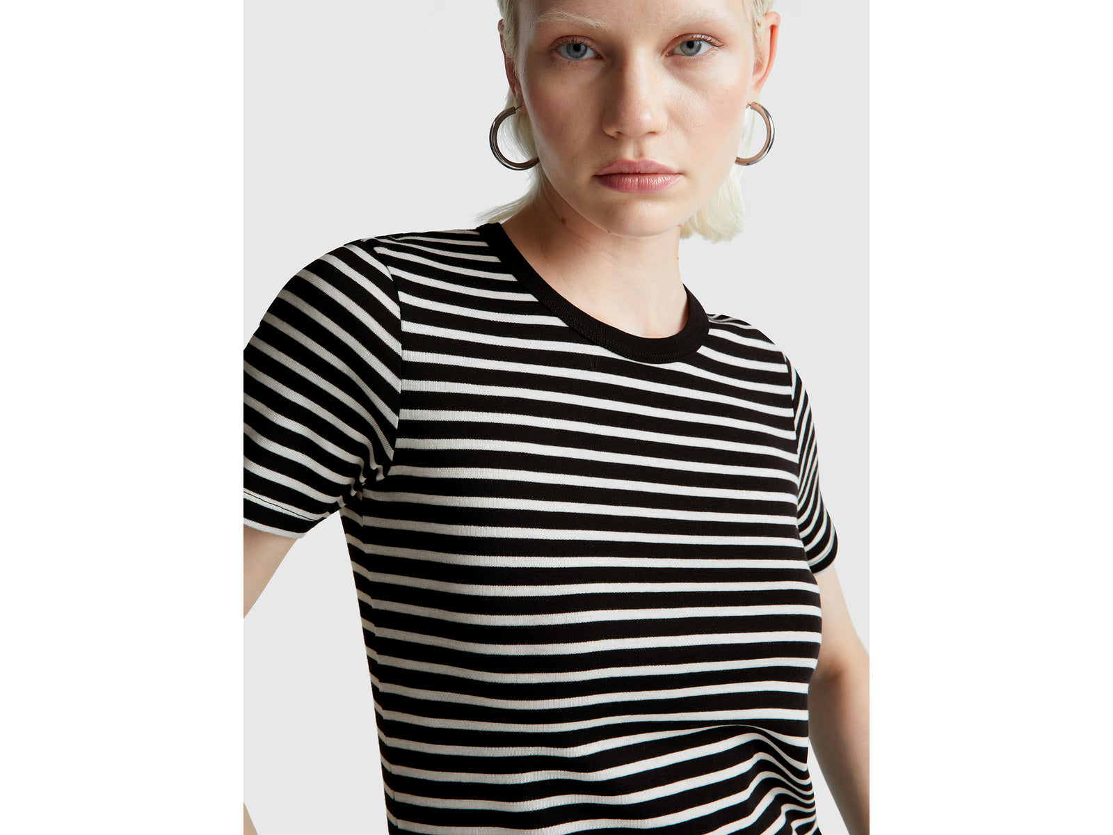 Crew neck striped t-shirt