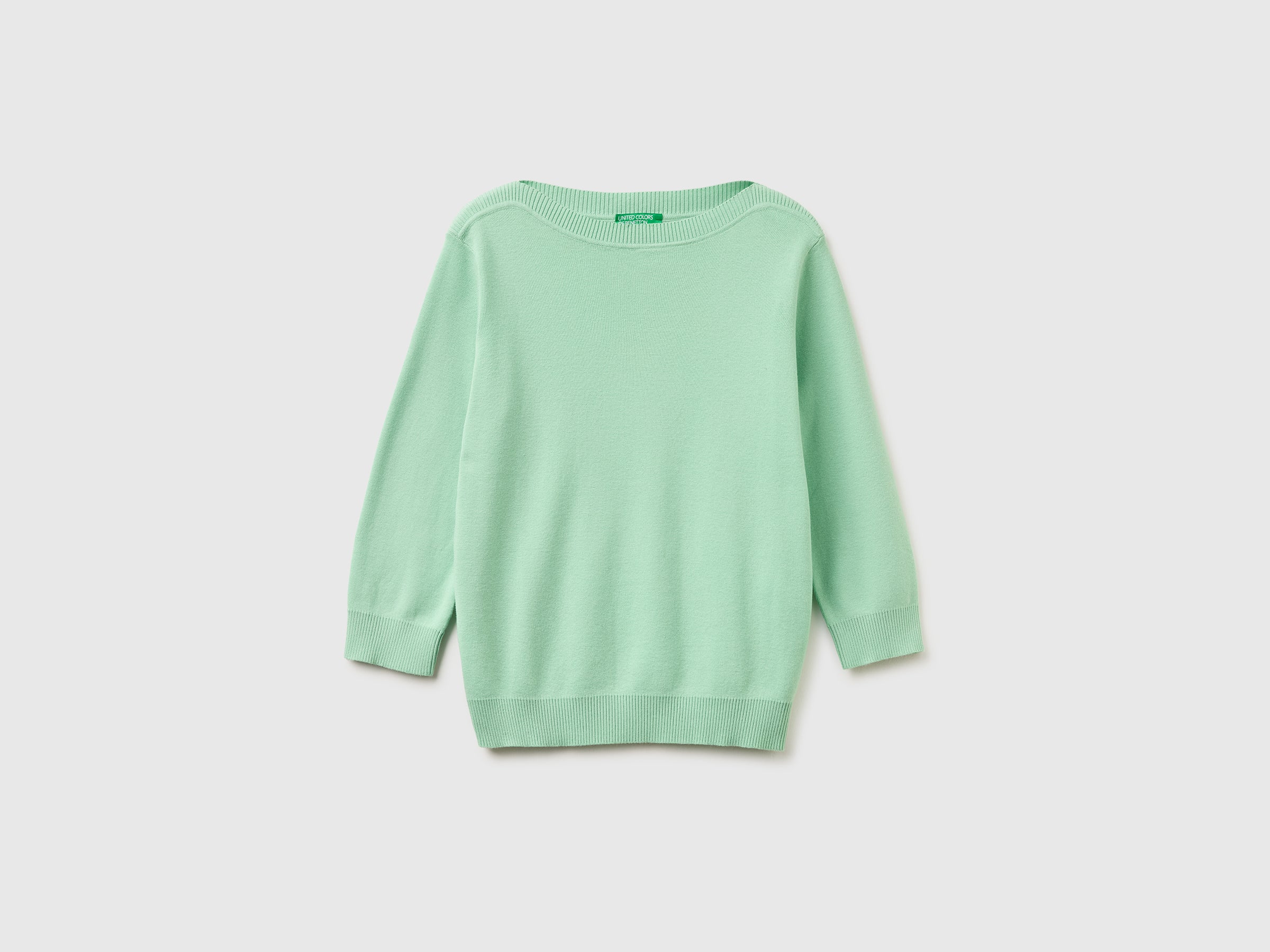 Sage green sweater with boat neck - ucb_image_FS