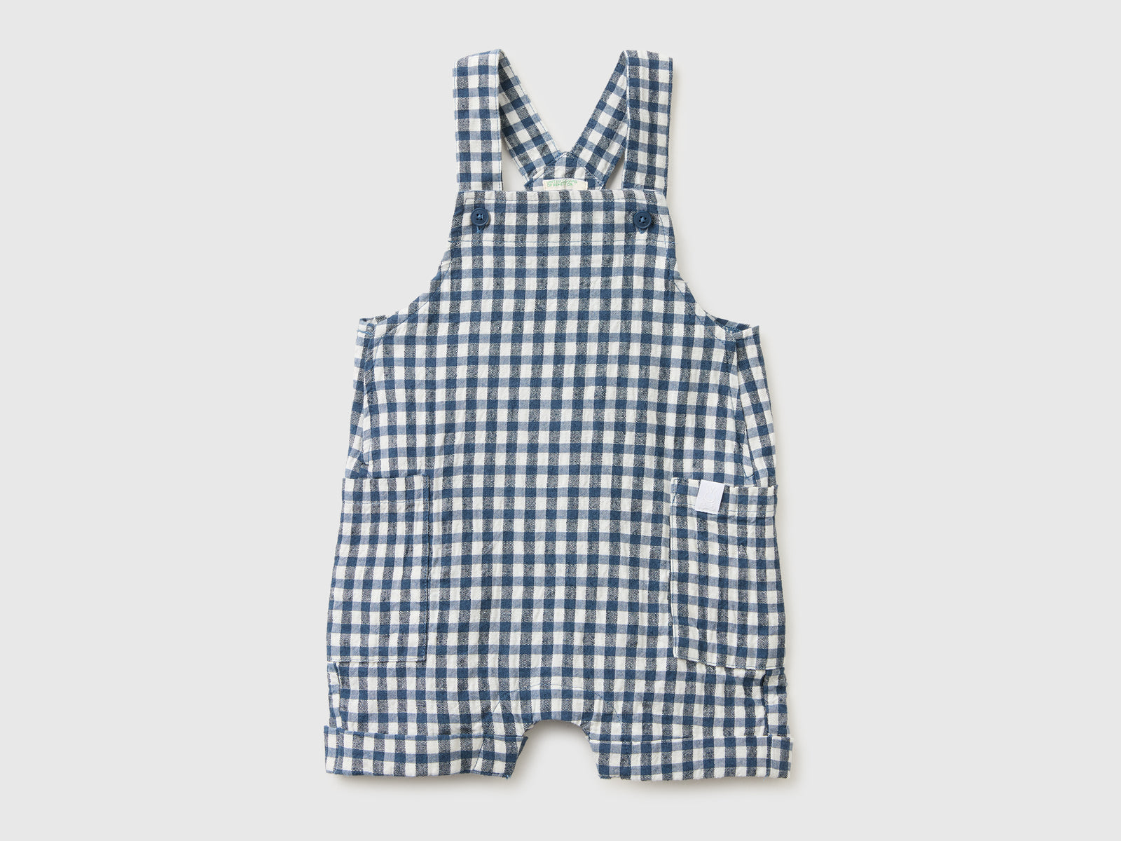Checkered linen blend overalls - ucb_image_FS