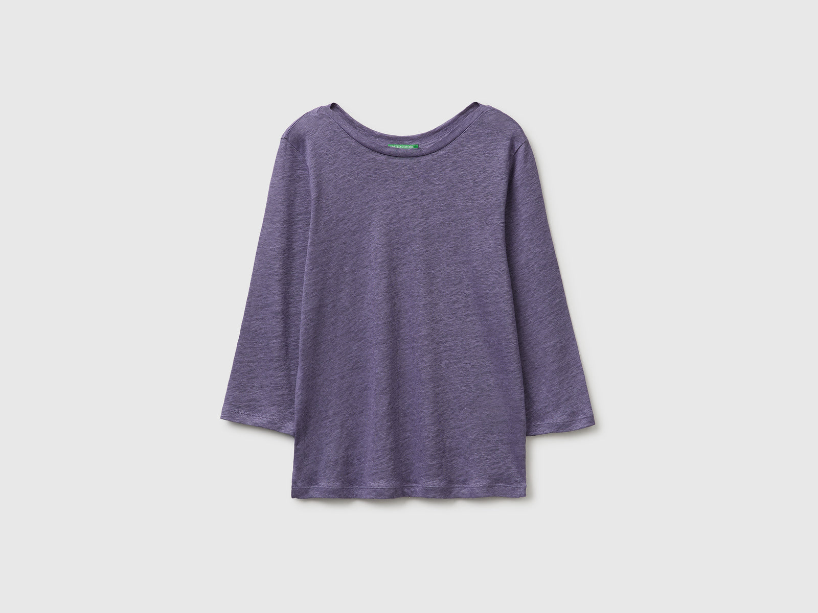 Boat-neck T-shirt in pure linen - ucb_image_FS