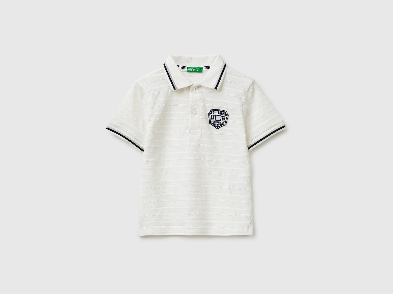 Striped polo shirt with patch - ucb_image_FS
