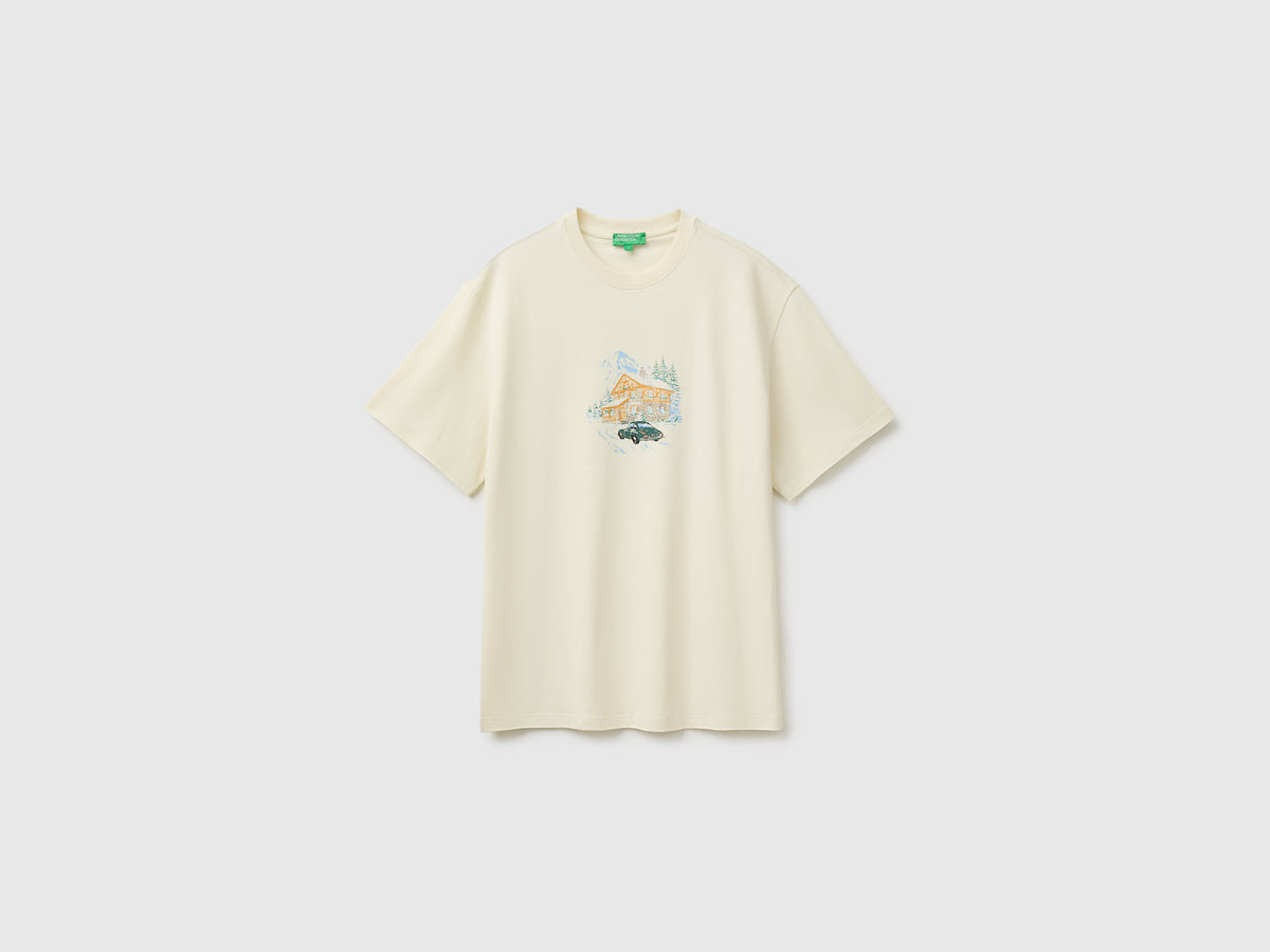 T-shirt relaxed fit com estampa em algodão orgânico - ucb_image_FS