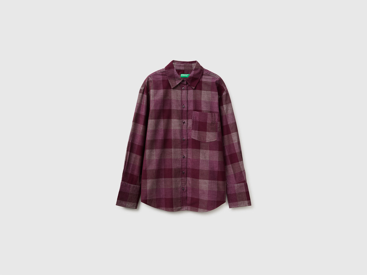 Camisa aos quadrados de veludo canelado - ucb_image_FS