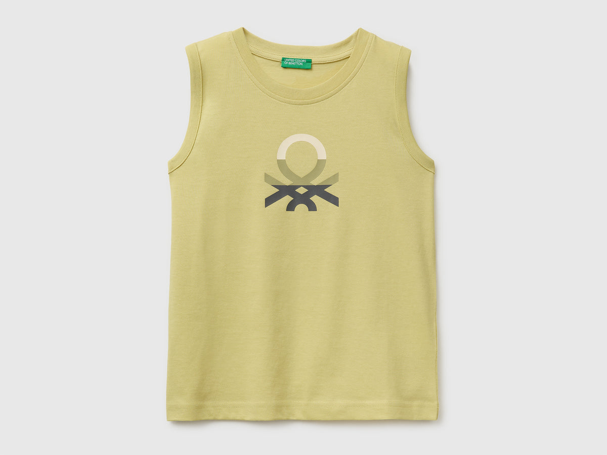 Organic cotton tank top with logo print - ucb_image_FS