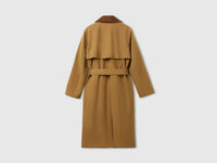 Trench coat com detalhes em veludo canelado - ucb_image_BS