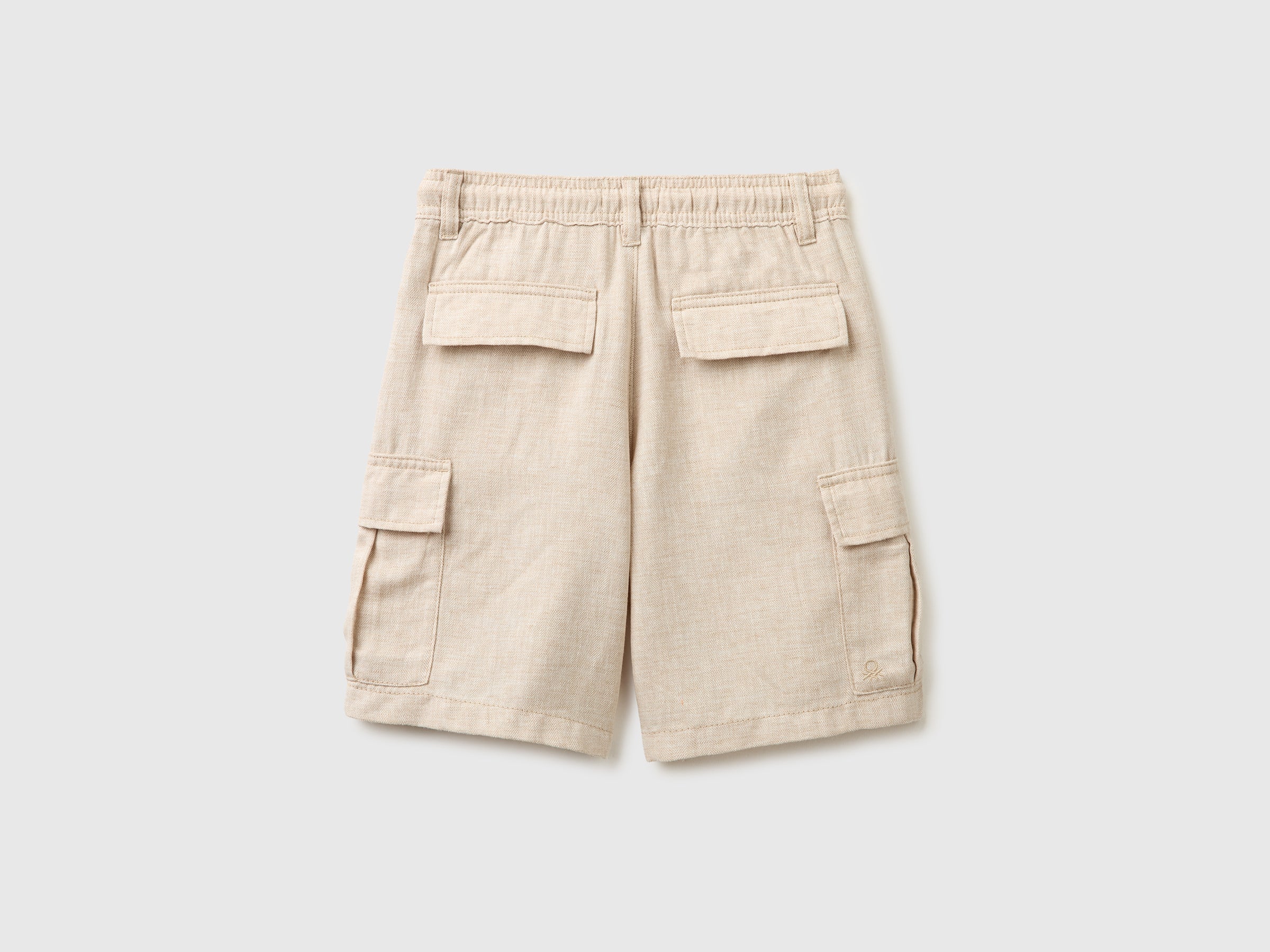 Linen blend cargo Bermuda shorts - ucb_image_BS