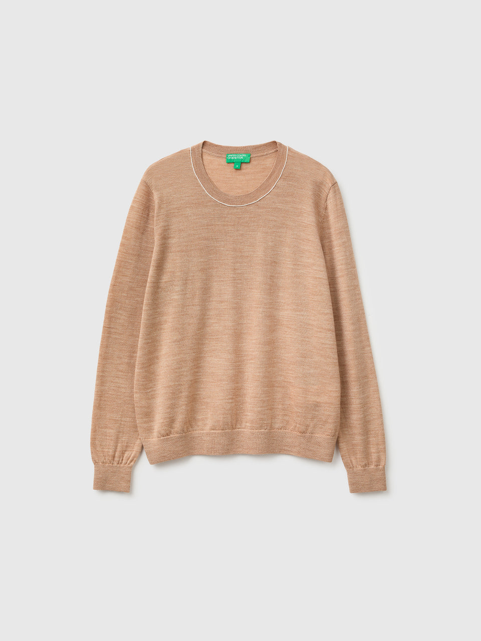Camisola de gola redonda em pura lã Merino - ucb_image_FS