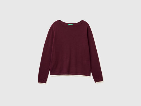 100% Merino wool boat neck sweater - ucb_image_FS