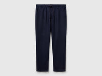 Trousers in pure linen with drawstring - ucb_image_FS