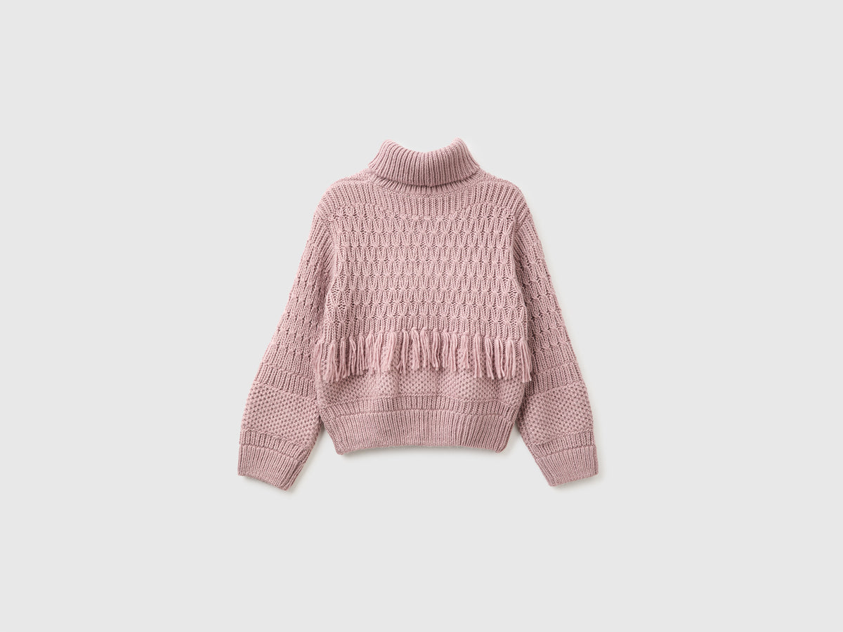 Camisola com franjas em mistura de lã - ucb_image_BS