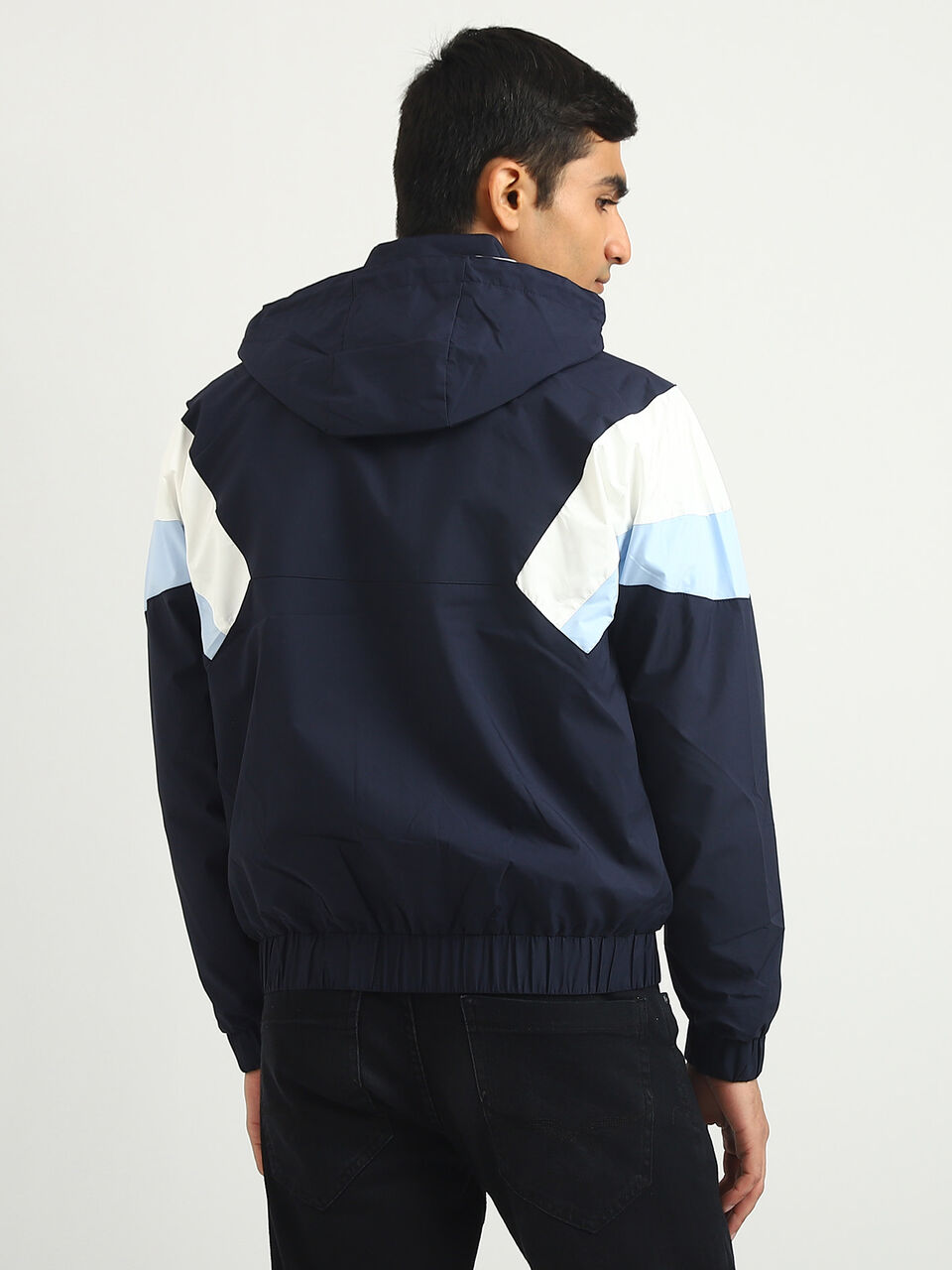 RAGLAN SLEEVE COLOR BLOCK JACKET image number null