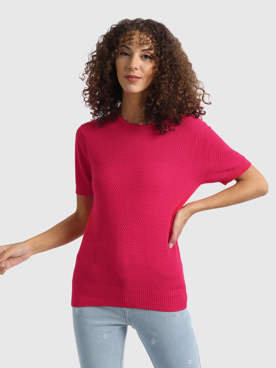 Textured Tricot Top image number null