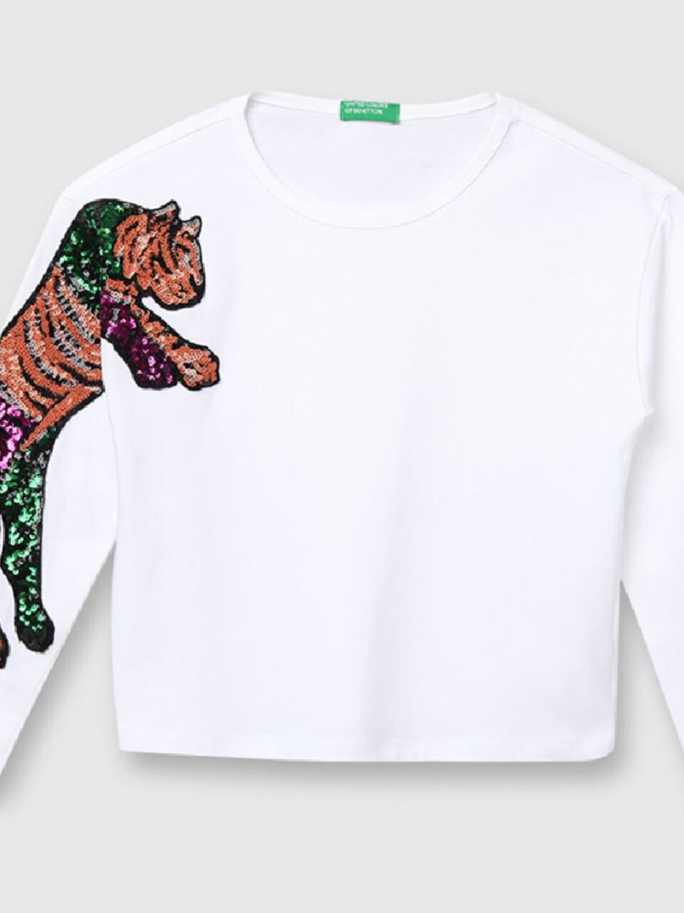 Sequin Tiger Print Tee image number null