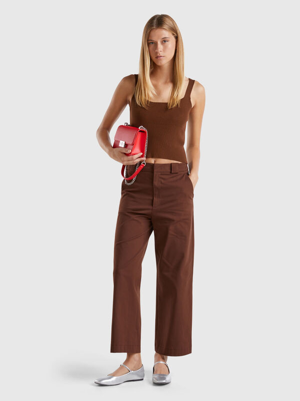 Cropped-Hose mit geradem Bein Damen