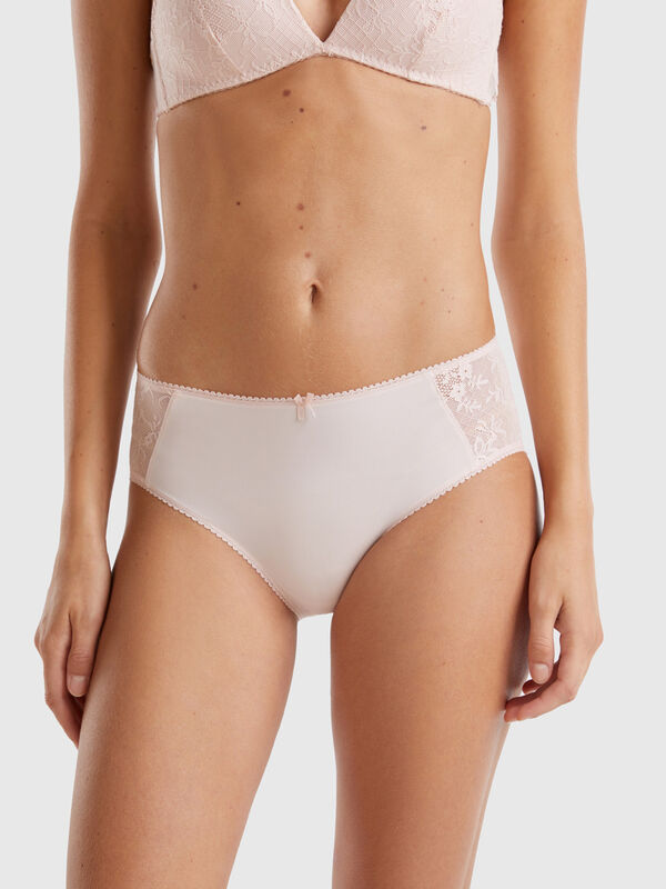 Culotte mit Spitzeneinsätzen Damen