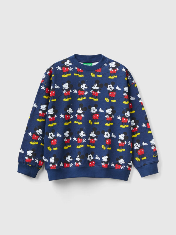 Sweatshirt in Dunkelblau mit Micky Maus-Print