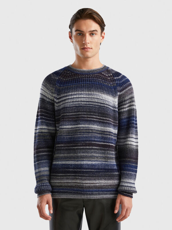 Mehrfarbiger Pullover aus Wollmischung