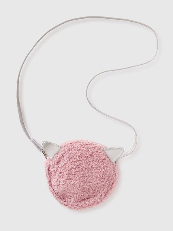 Runde Tasche mit Teddybär-Effekt Mädchen