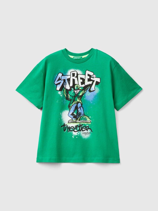 Shirt mit Graffiti-Aufdruck Jungen