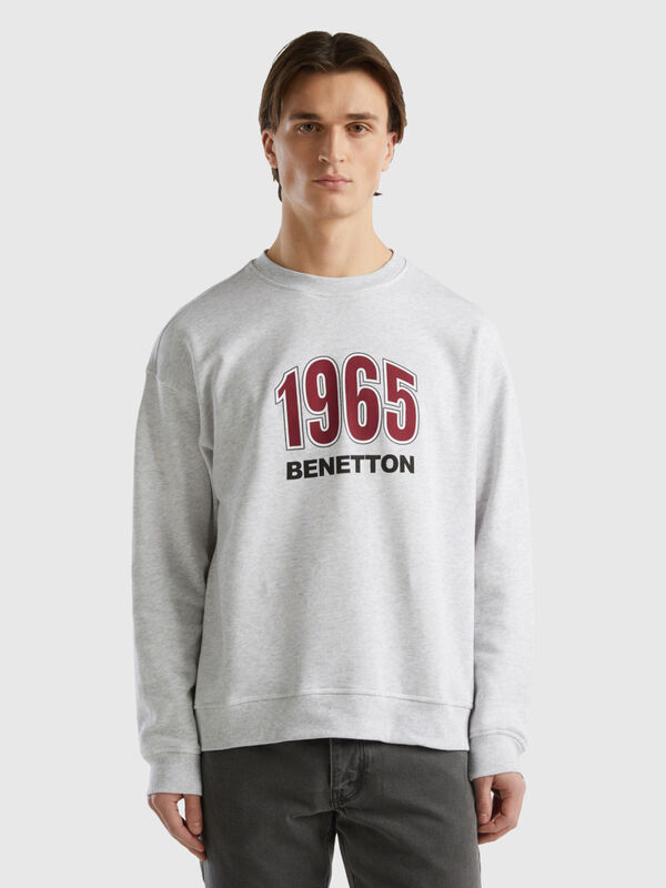 Sweatshirt mit Rundausschnitt und aufgedrucktem Logo Herren