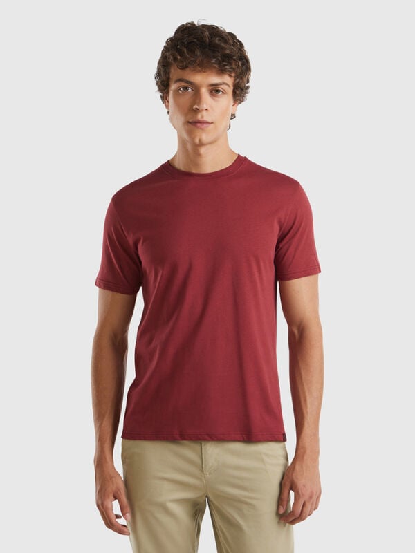 T-Shirt in Bordeaux Herren