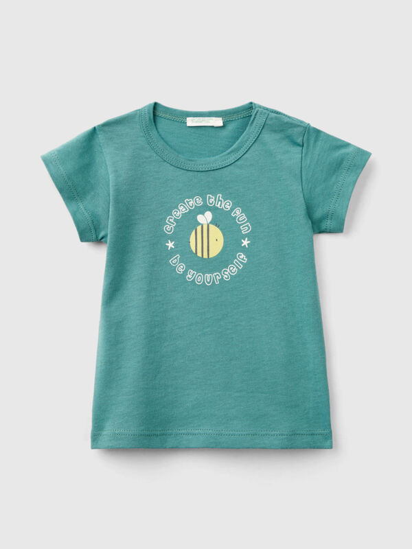 Kurzärmeliges T-Shirt aus 100% Bio-Baumwolle Newborn