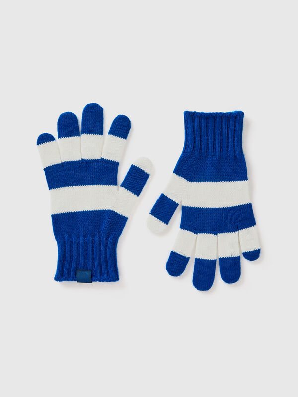 Gestreiftes Strickhandschuhe Jungen