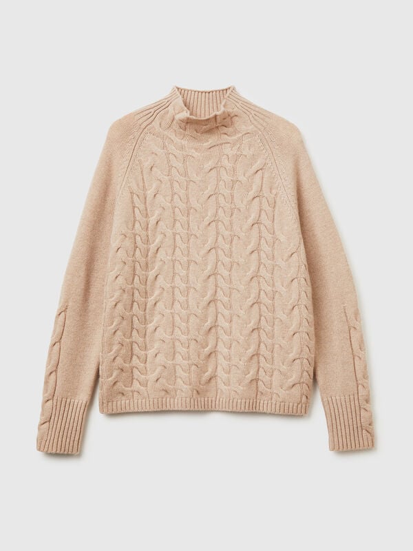 Rollkragenpullover aus reinem Kaschmir Damen