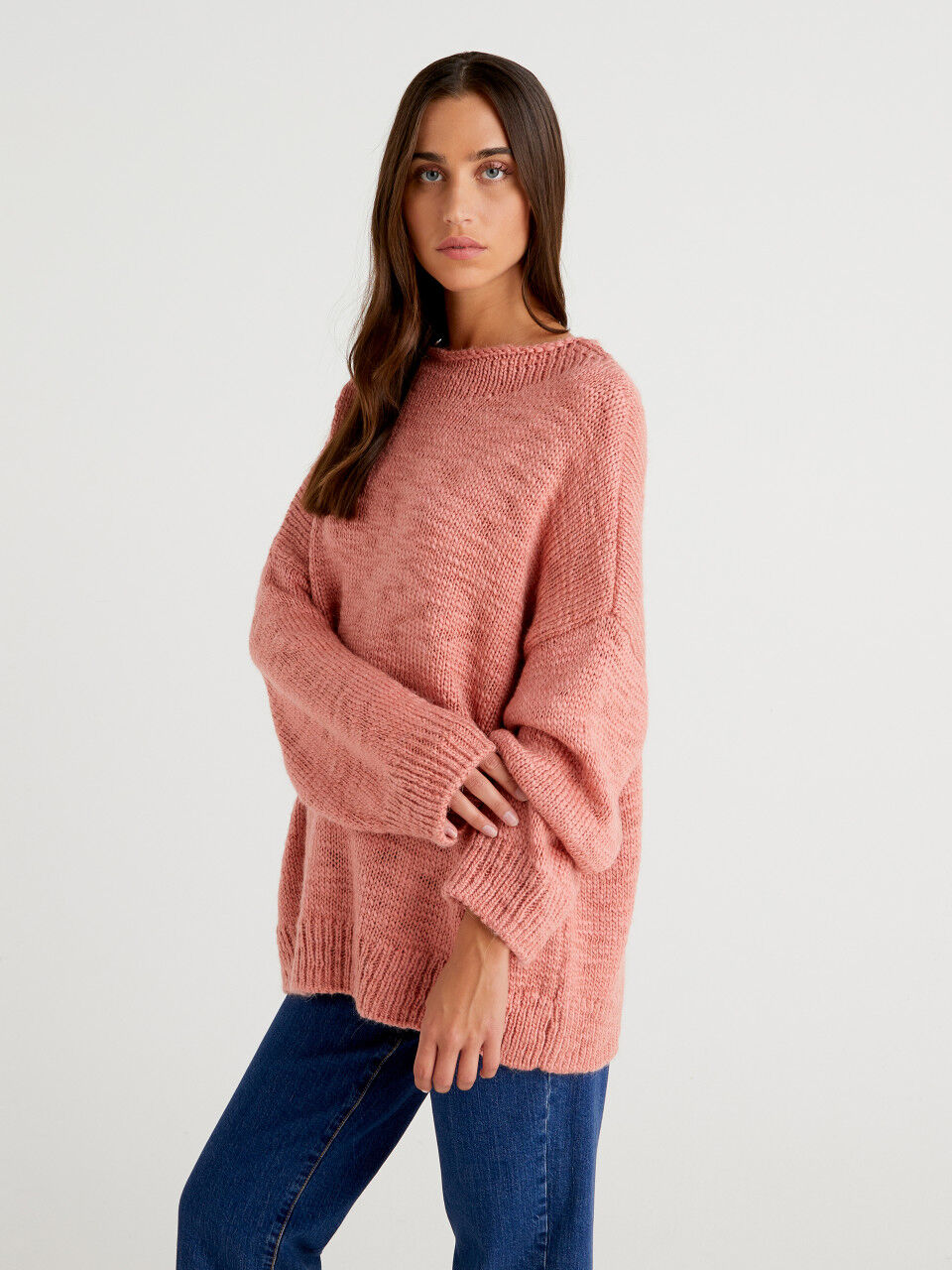 Pullover in einer Mischung aus Wolle und Alpaca
