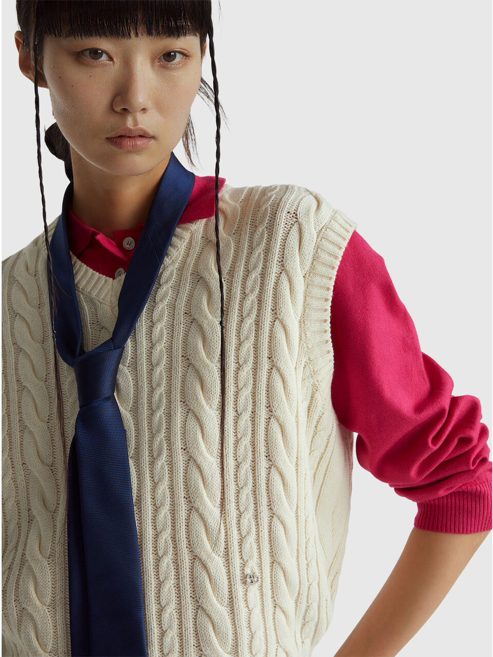 S/L V NECK SWEATER Damen image number null