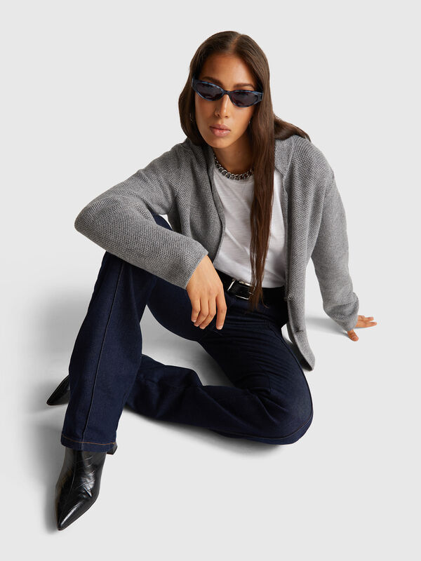 Strickjacke aus Woll- und Kaschmirmischung Damen