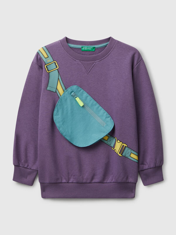 Sweatshirt mit Beutel Jungen