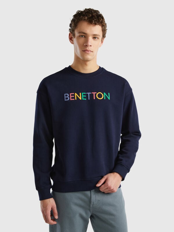Sweatshirt mit Rundausschnitt und aufgedrucktem Logo Herren