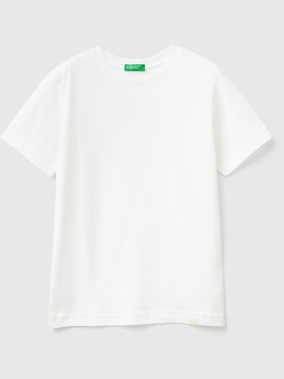 aus | Benetton - Weiss T-Shirt Bio-Baumwolle