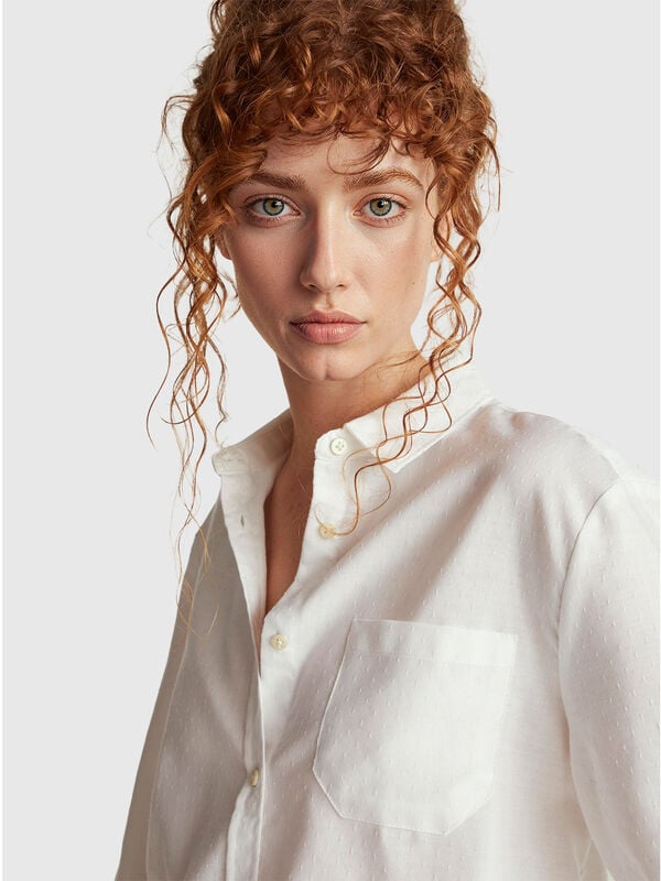 Hemd aus Baumwollmischung Damen