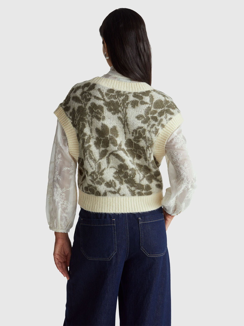 S/L V NECK SWEATER Damen image number null