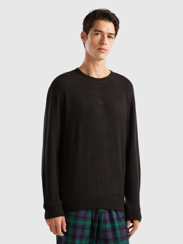 Pullover aus warmer, gemischter Stretchbaumwolle