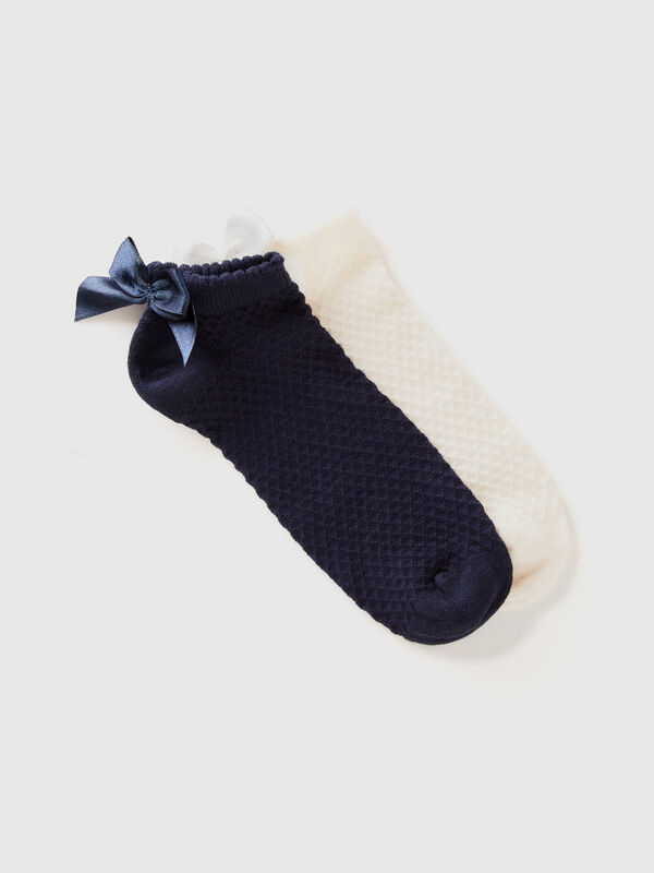 Kurze Socken mit Schleife Mädchen