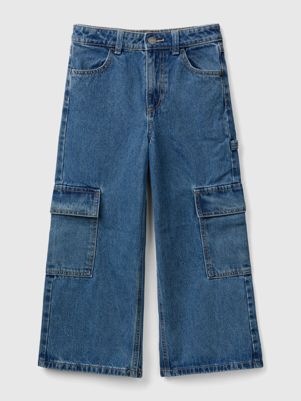 Cargo-Jeans wide fit Mädchen