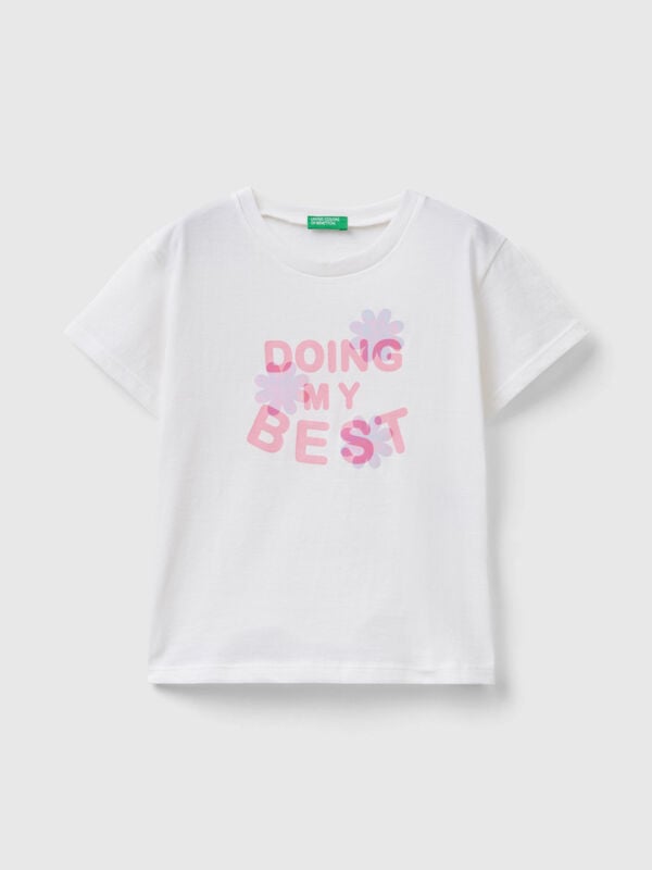 T-Shirt boxy fit mit laminierten Details Mädchen