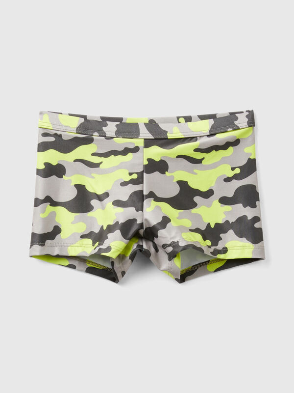 Bade-Boxershorts in Camouflage-Muster Jungen