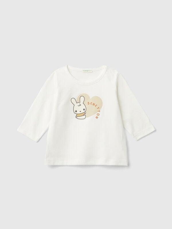 T-Shirt aus warmer Bio-Baumwolle Newborn